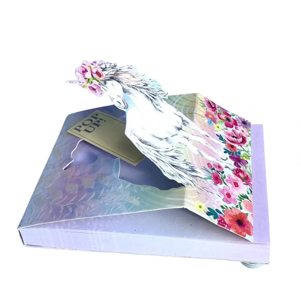 Punch Studio Unicorn Pop Up Bungee Mini Notepad (60751)